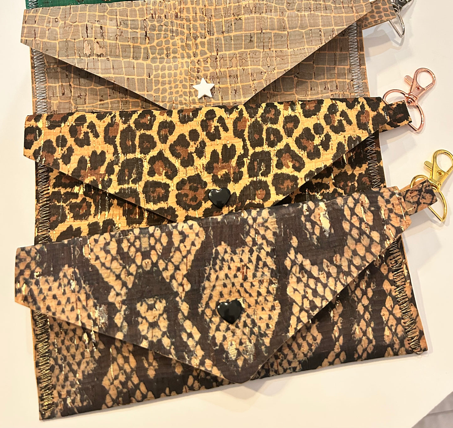 Minimalist Metallic Cork Card Holder | Handmade Sustainable Wallet | Small Wallet