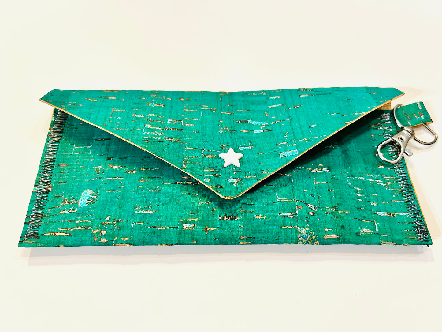 Minimalist Metallic Cork Card Holder | Handmade Sustainable Wallet | Small Wallet