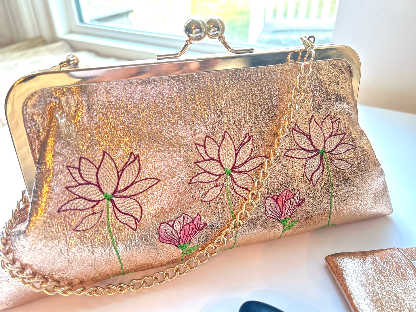Embroidered Evening Clutch - Handmade Luxury