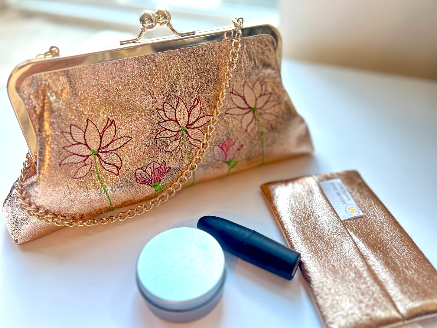Embroidered Evening Clutch - Handmade Luxury