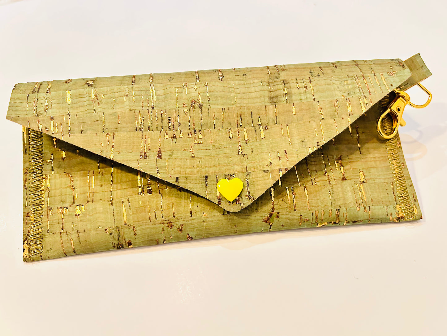 Minimalist Metallic Cork Card Holder | Handmade Sustainable Wallet | Small Wallet