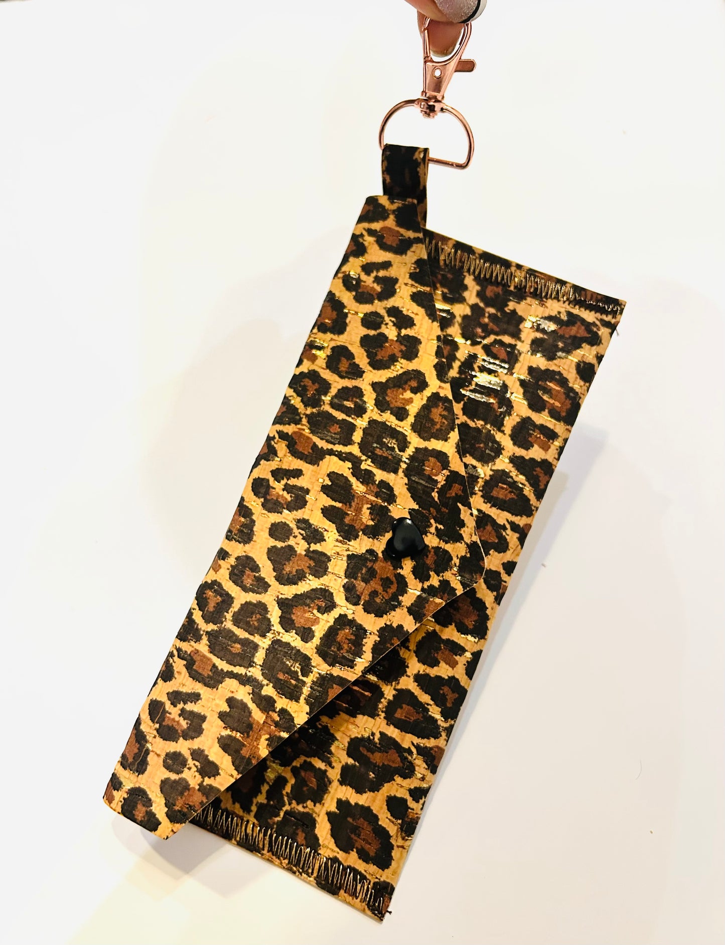Minimalist Metallic Cork Card Holder | Handmade Sustainable Wallet | Small Wallet