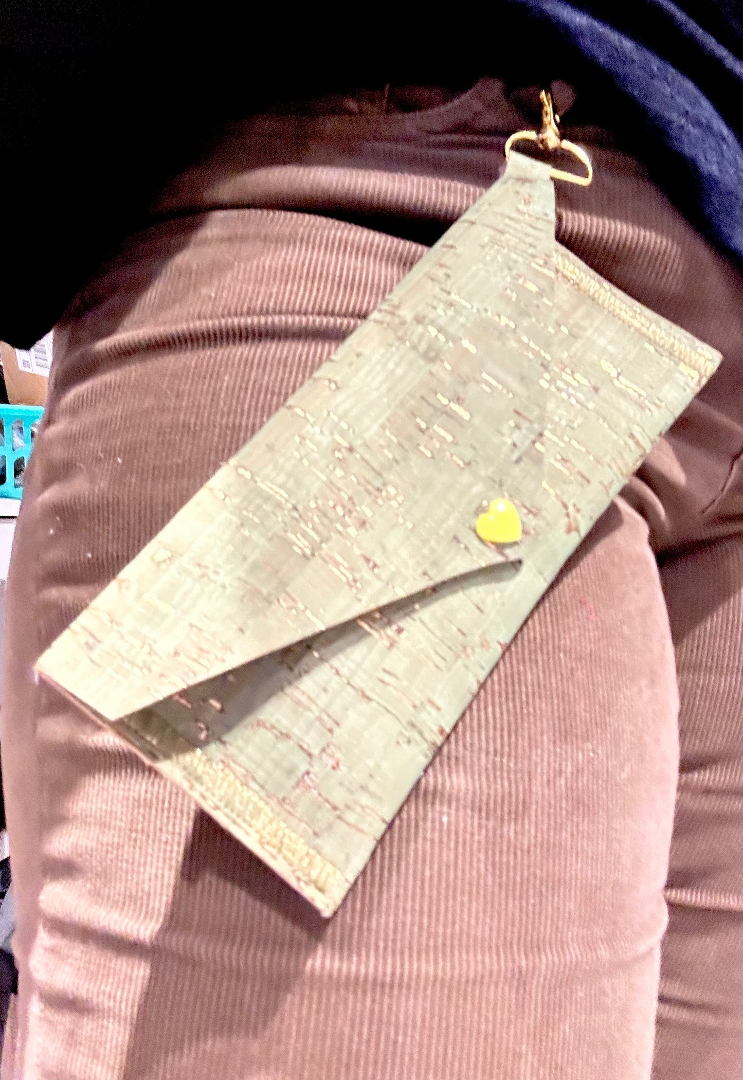 Minimalist Metallic Cork Card Holder | Handmade Sustainable Wallet | Small Wallet