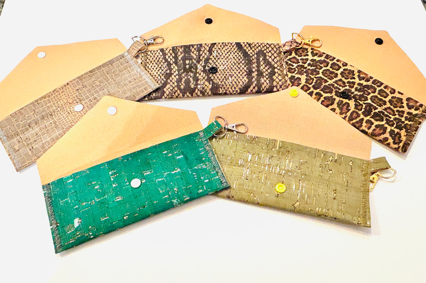 Minimalist Metallic Cork Card Holder | Handmade Sustainable Wallet | Small Wallet